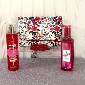 Steve Madden crossbody with Bath and Body Works products